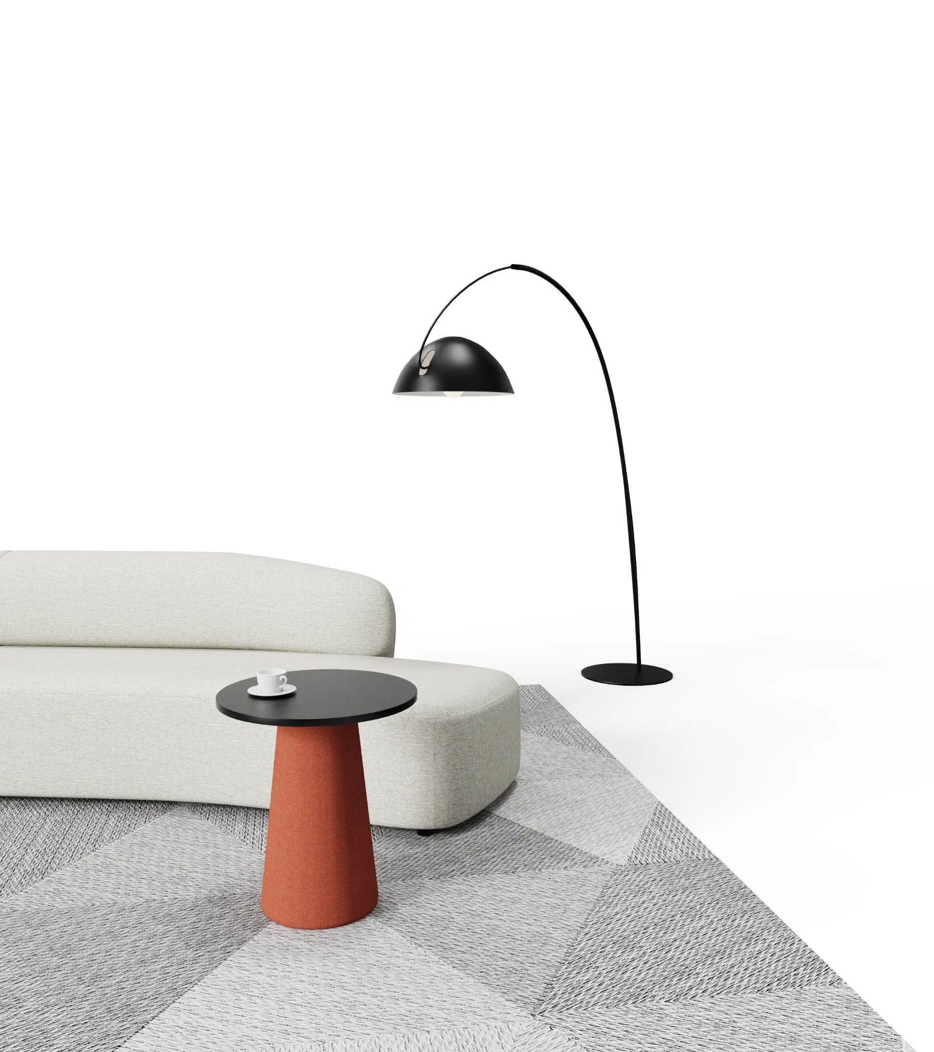 Modern Customerized Simple Small Round Wooden Base MFC Paper Top Coffee Tea End Bedside Table for Living Room Balcony