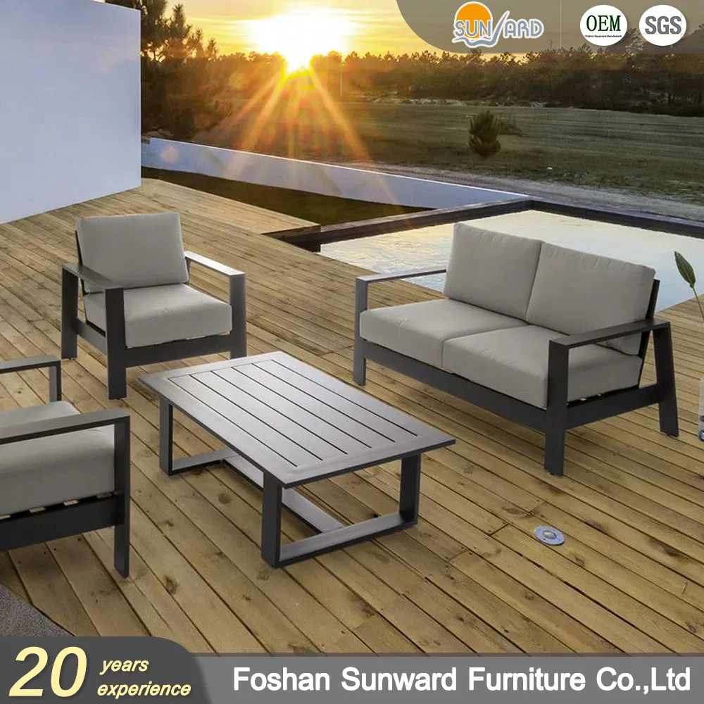 Wholesale Modern Customized Garden Patio Hotel Livingroom Resort Villa Project Leisure Module Sectional Aluminum Outdoor Sofa