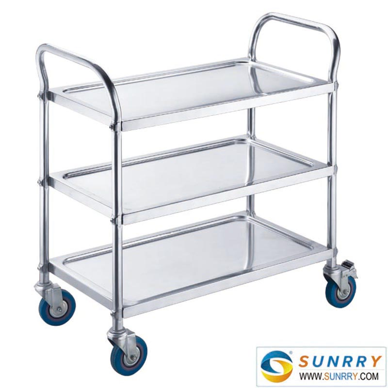 New Design Restaurant Stainless Steel Rolling Bar Cart