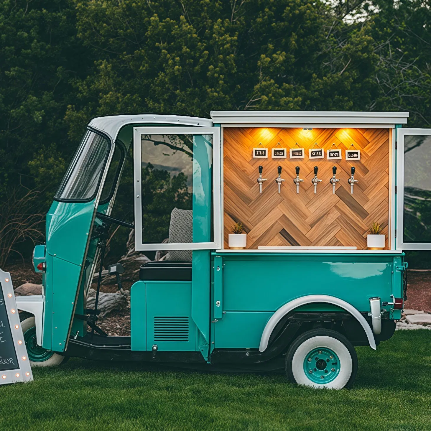 New Factory Customized Ice Cream Cart Ape Coffee Shop Electric Tuk Tuk Trucks Restaurant Fruit Stand Mobile Beer Bar Cart