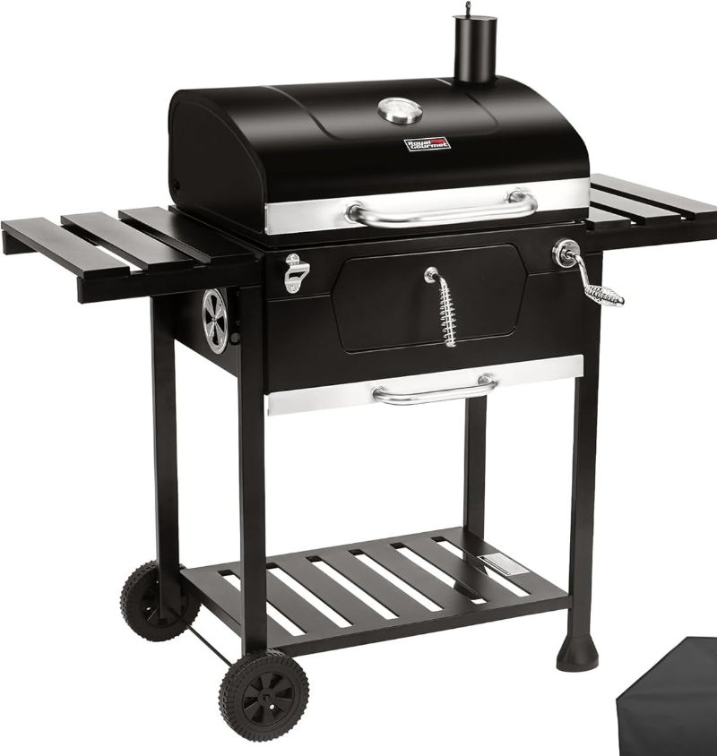 Grill Carts Portable Patio Bar Cart Steel Kitchen Storage Cart