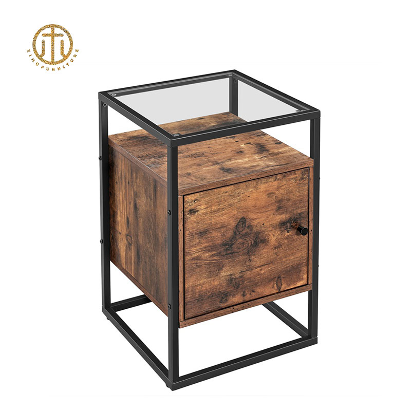 Square Glass Modern Removable Living Room Home Small End Table
