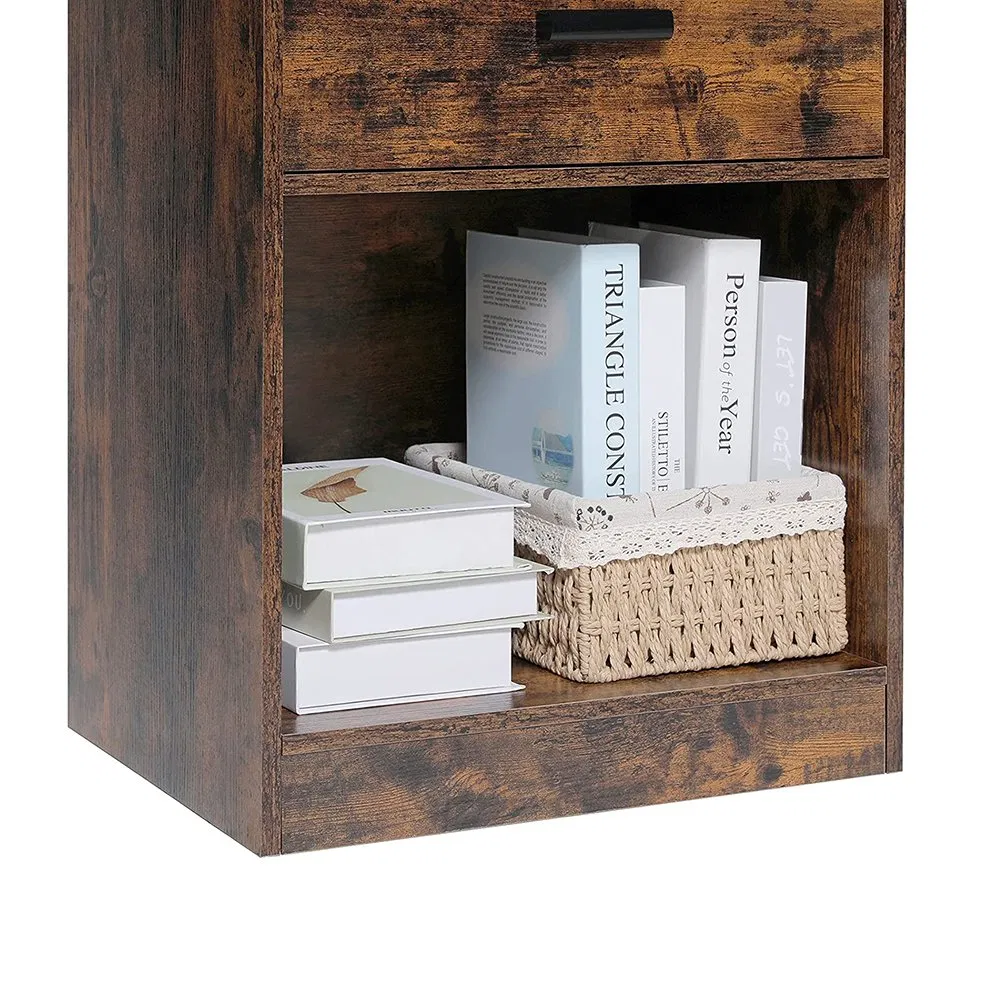 Minimalist Nightstand Wood Bedside Table for Modern Bedroom