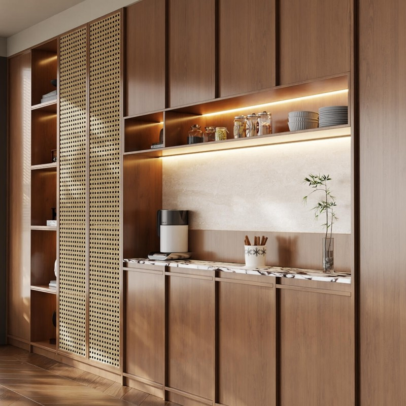 Stylish Solid Wood Sideboard for Elegant Dining Room Storage