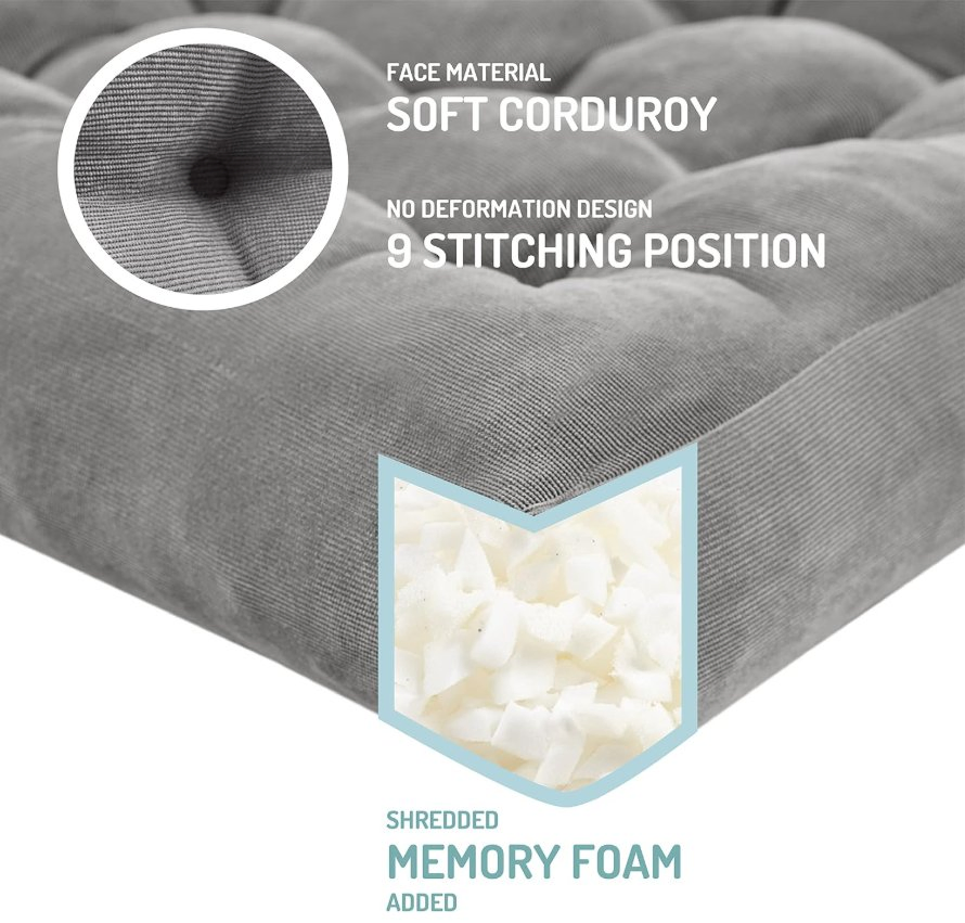 Meditation Floor Pillow Square Large Pillows Seating for Adults