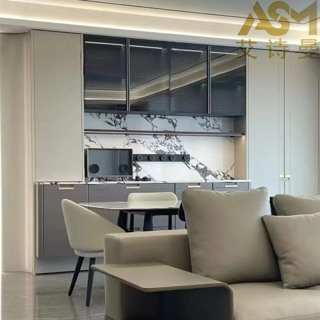 Factory Wholesale Black Accent Cabinet Sideboard with Adjustable Shelves Modern Solid Wood Dining Room Solid Wood Green Sideboard