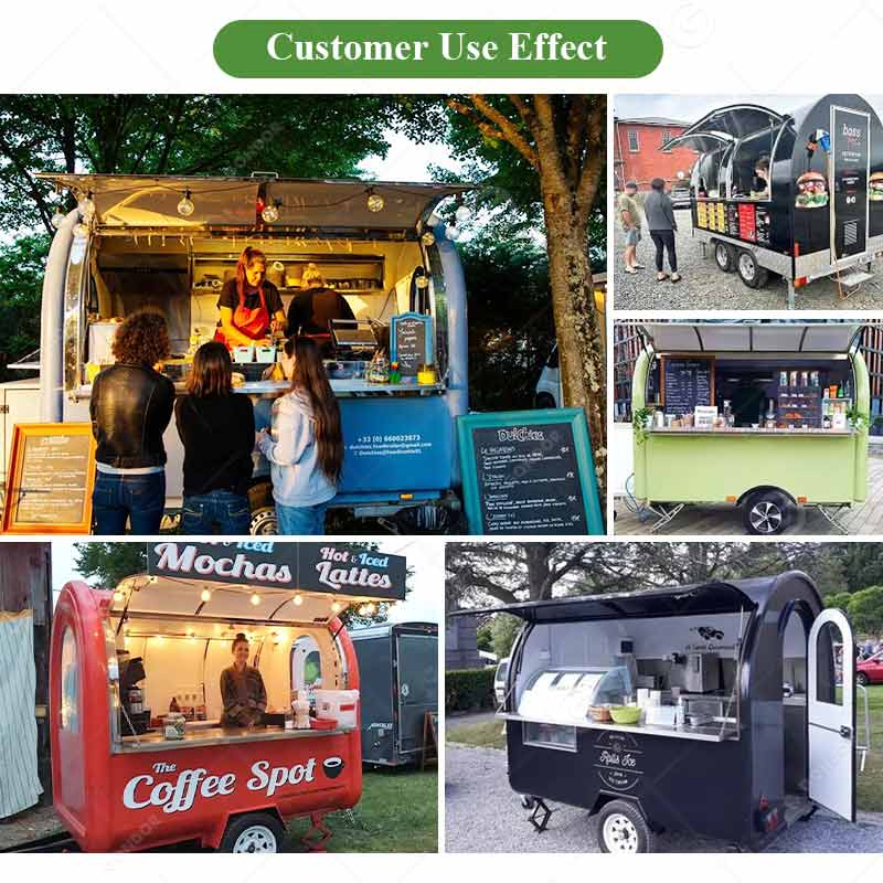 Fully Equipped Kitchen Carro De Comida Movil Car Mobile Bar Horse Coffee Food Trailer Juice Dessert Gelato Candy Cart