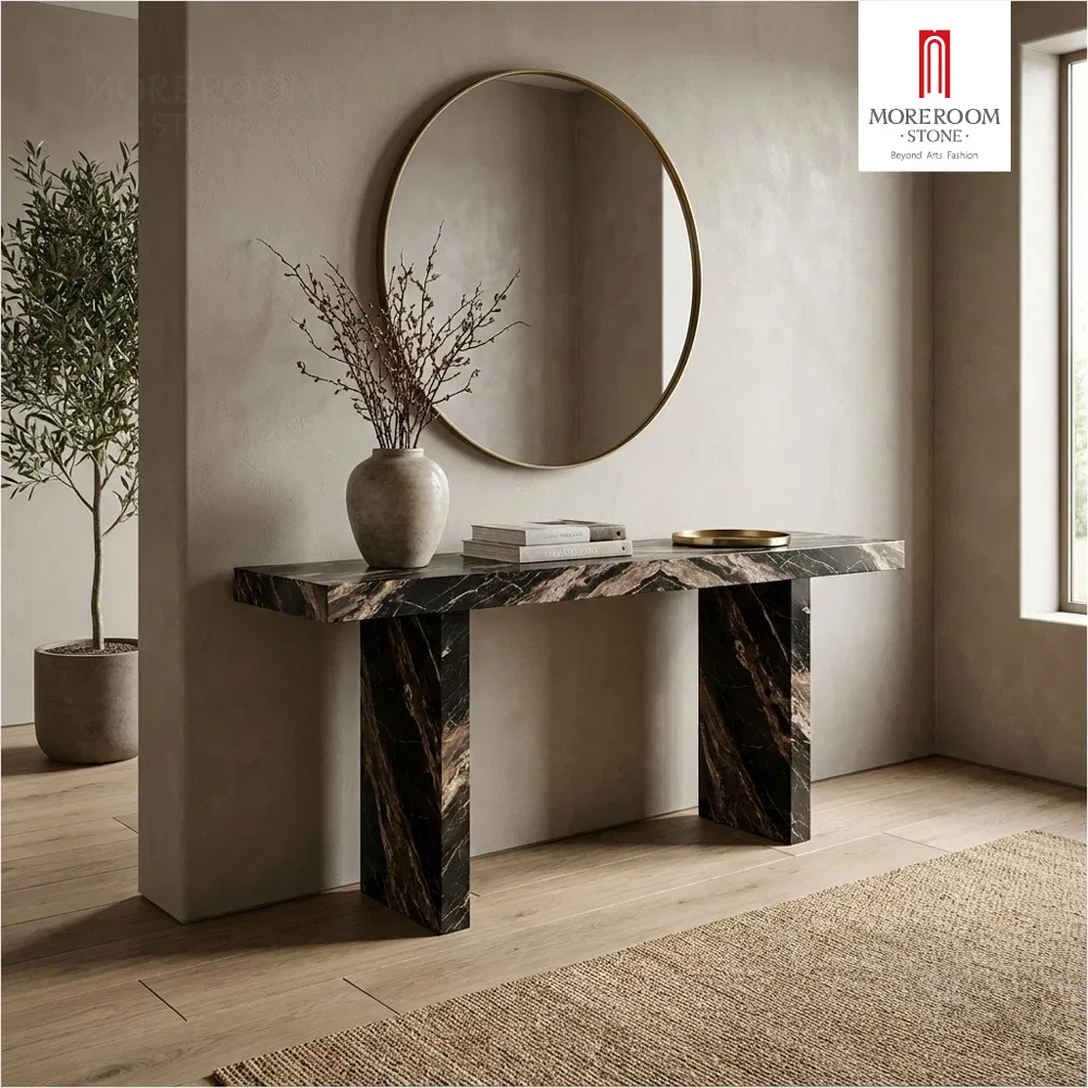 Modern Console Table Sintered Stone Top 1