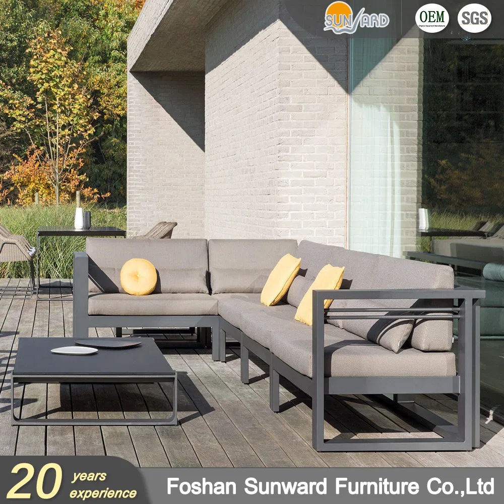 Wholesale Modern Customized Garden Patio Hotel Livingroom Resort Villa Project Leisure Module Sectional Aluminum Outdoor Sofa