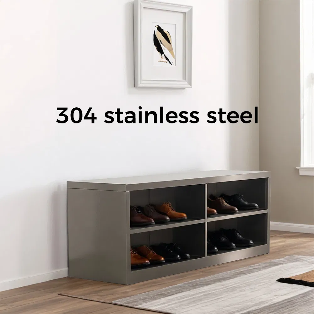 Movable Shoe Changing Bench for Entryway with 304 Stainless Steel &amp; Easy-Clean Build