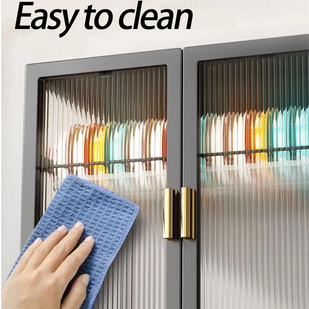 Storage Cabinet Living Room Furniture Luxury Dining Room Buffet Kitchen Glass Doors Sideboard