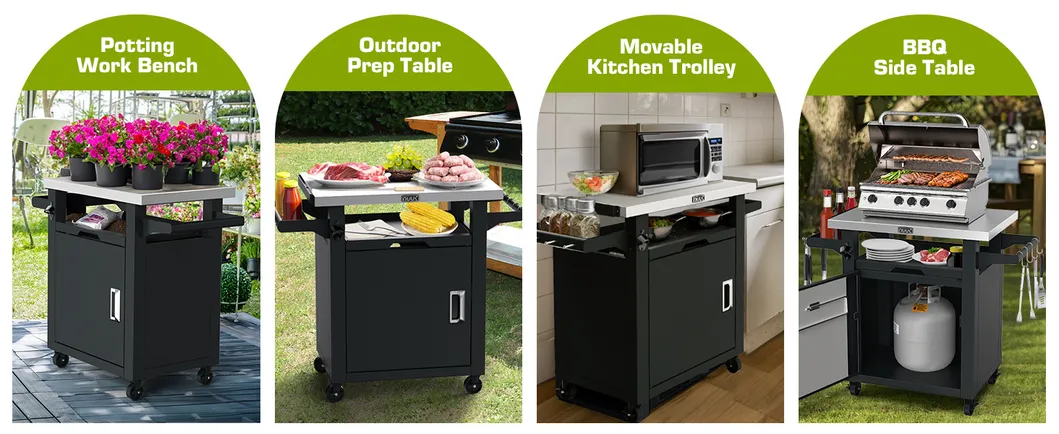 Grill Carts Portable Patio Bar Cart