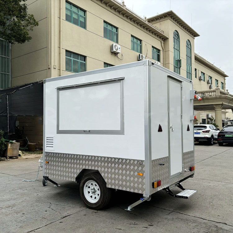 Mini Mobile Food Cart with Pizza Coffee Donuts Hot Dogs Bar-Small Aluminum Kitchen Kiosk Restaurants Food Trailer for Sale