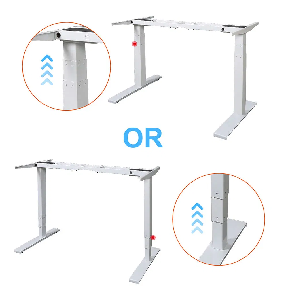 Charmount Dual Motor Electric Table Stand up Lifting Standing Height Adjustable Mobile Standing Desk