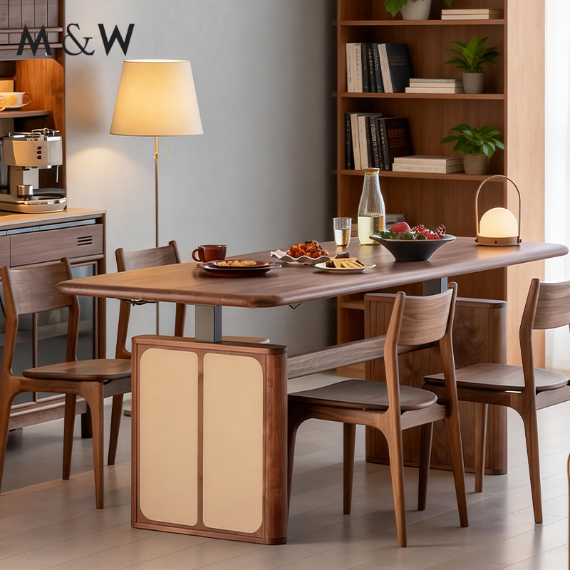 M&W Wooden Design Furniture Height Electric Adjustable Manager Ergonomic Standing Sitting Office Veneer Sit Stand Desk