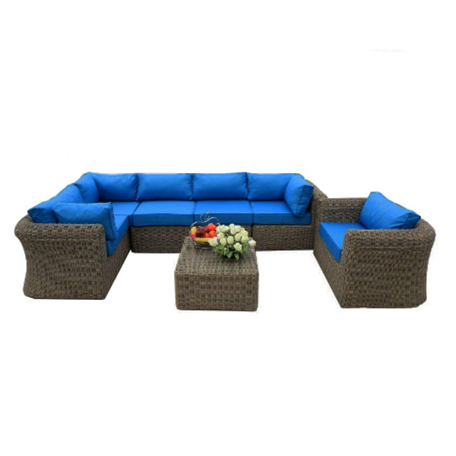 Wicker Rattan Sectional Lounge Sofa Set Garden Outdoor Furnitures (CF898)