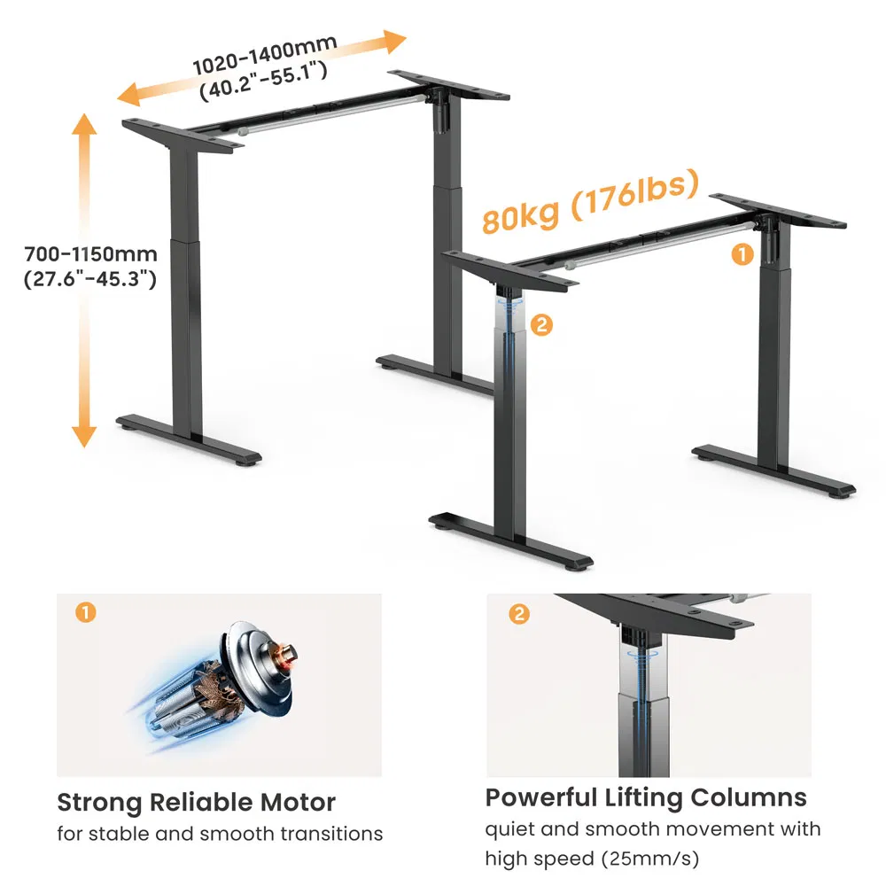 Cheap Modern Home Office Height Adjustable Table Single Motor Ergonomic Sit Stand up Electric Computer Laptop Standing Desk
