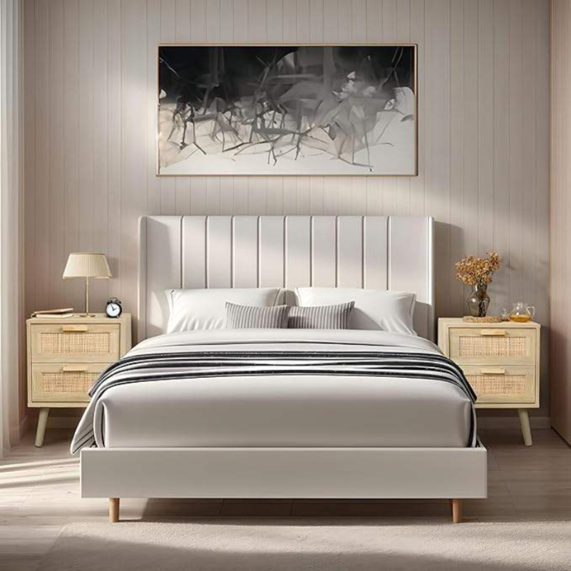 Multi Functional Bedroom Living Room Office Modern Bamboo Nightstands