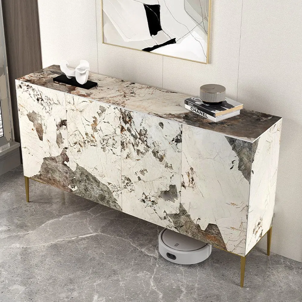 Creative Design Luxury Stone Size Round Coffee Table High-End Modern Living Room Sintered Stone Top Coffee Table