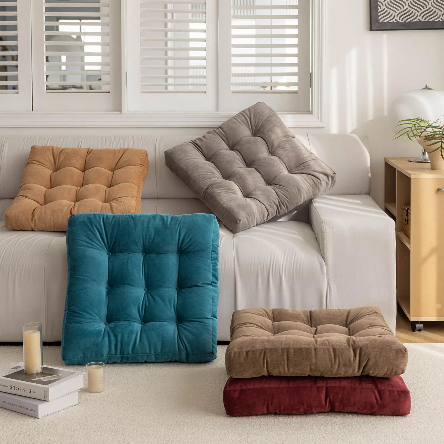 Ultra-Soft Cotton Meditation Pillow for Floor Sitting