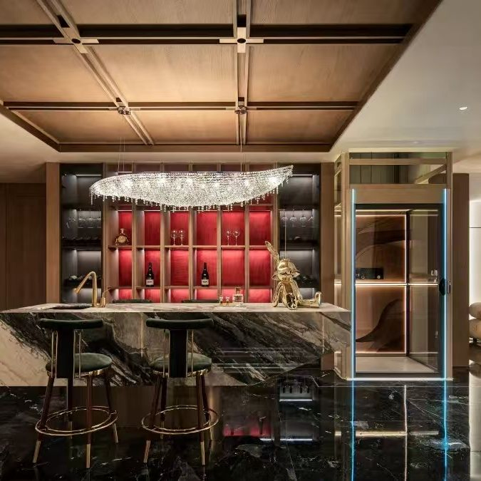 High-End Furniture Dining Room Arrange Books Brochures and Decorations Sideboards