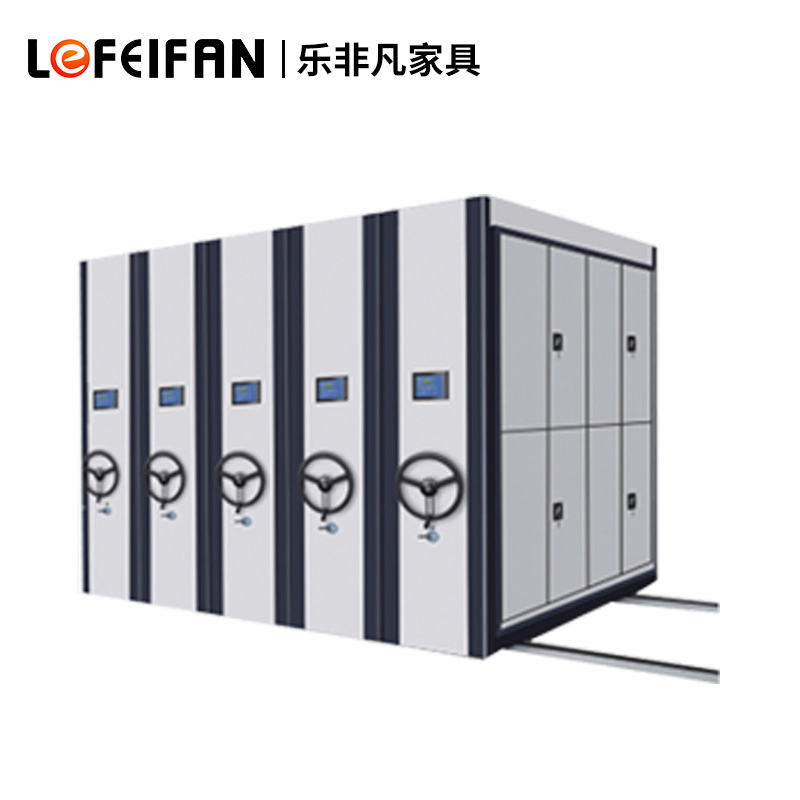 Metal Library Bookshelf Mobile Shelving Storage System Mobile Shelving System Electric