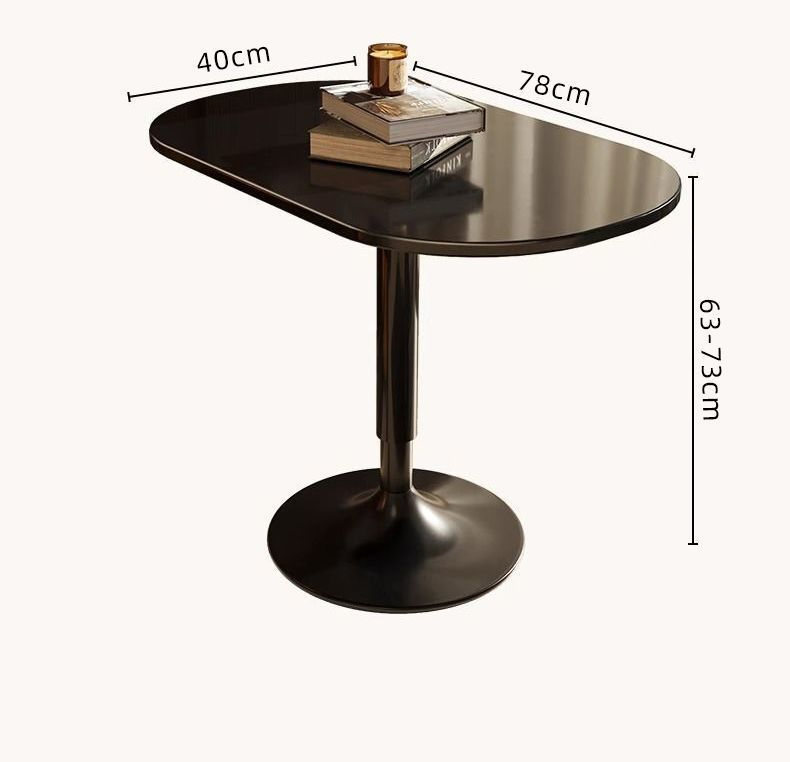 Pneumatic Gas Spring Lifting Table Living Room Laptop Coffee Tea Table Round Desktop Standing Desk Sofa Side Bedside Desk