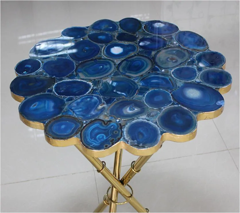 Onyx Marble Side Table View 2