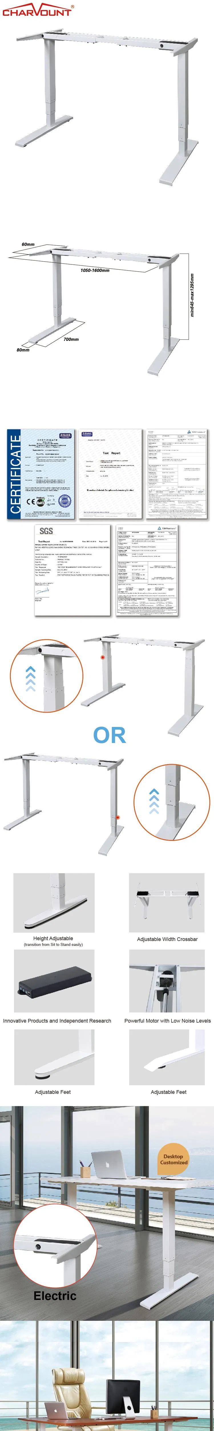 Dual Motor Electric Table Stand up Lifting Standing Height Adjustable Mobile Standing Desk