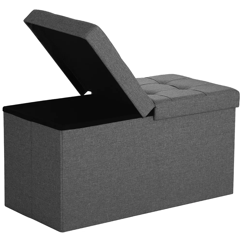 Extra Large Folding Storage Ottoman Bench for Livingroom with Removable Lid