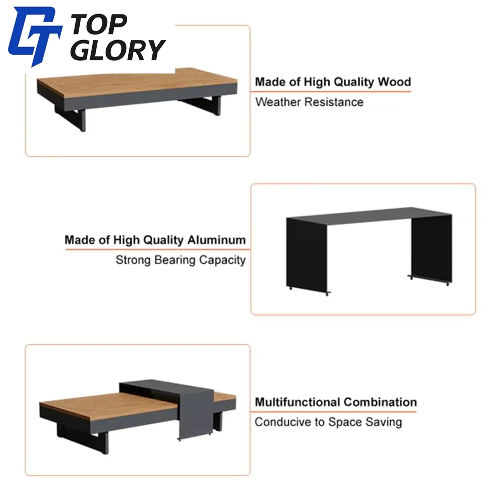 Tg Wholesale Luxury Modern Hotel Home Outdoor Patio Garden Living Room Sofas Furniture Aluminum Frame Sectional Corner Sofa