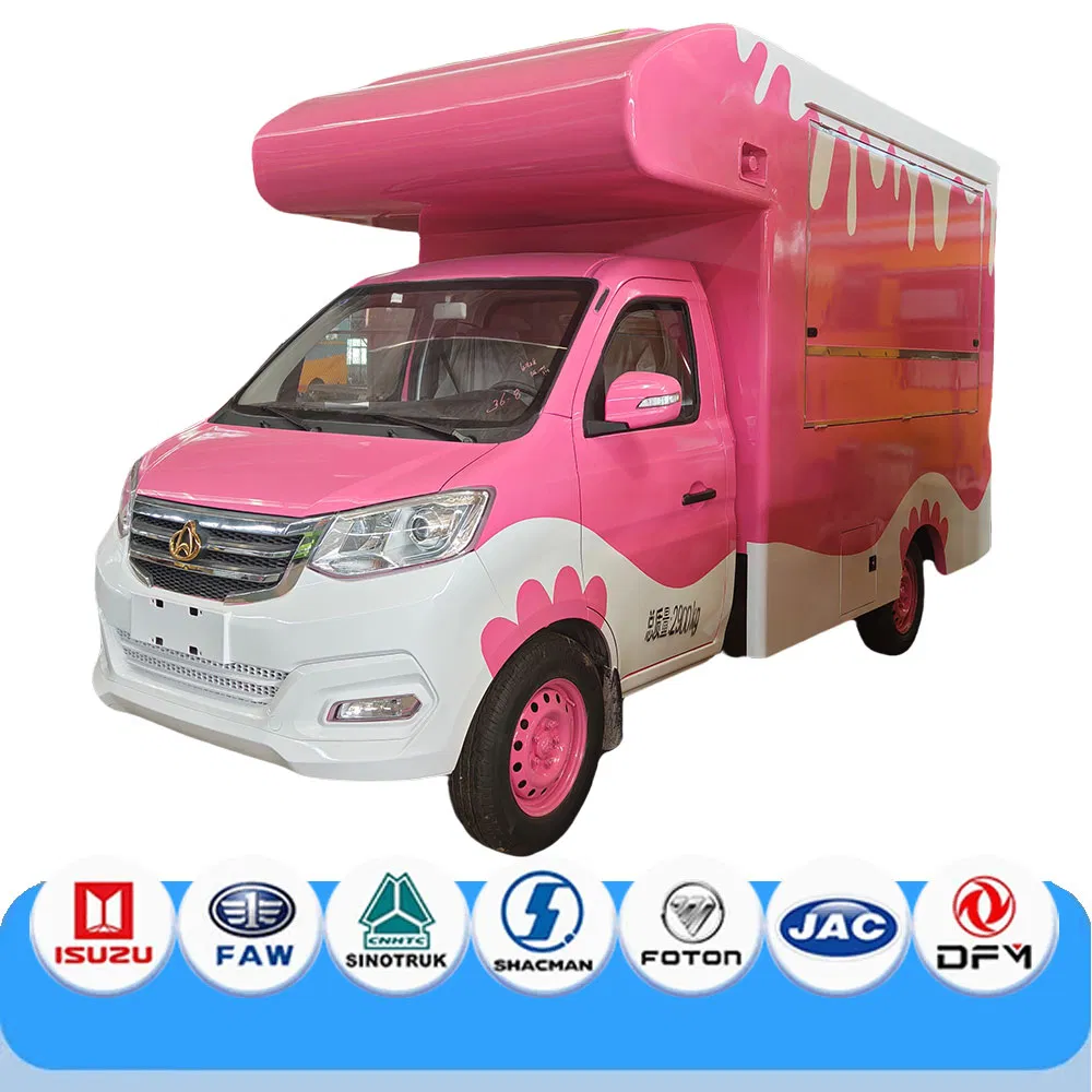 Street Bar Commercial European Standard Type Food Vending Food Cart Hamburger Cart Retro Fast Food Trailer