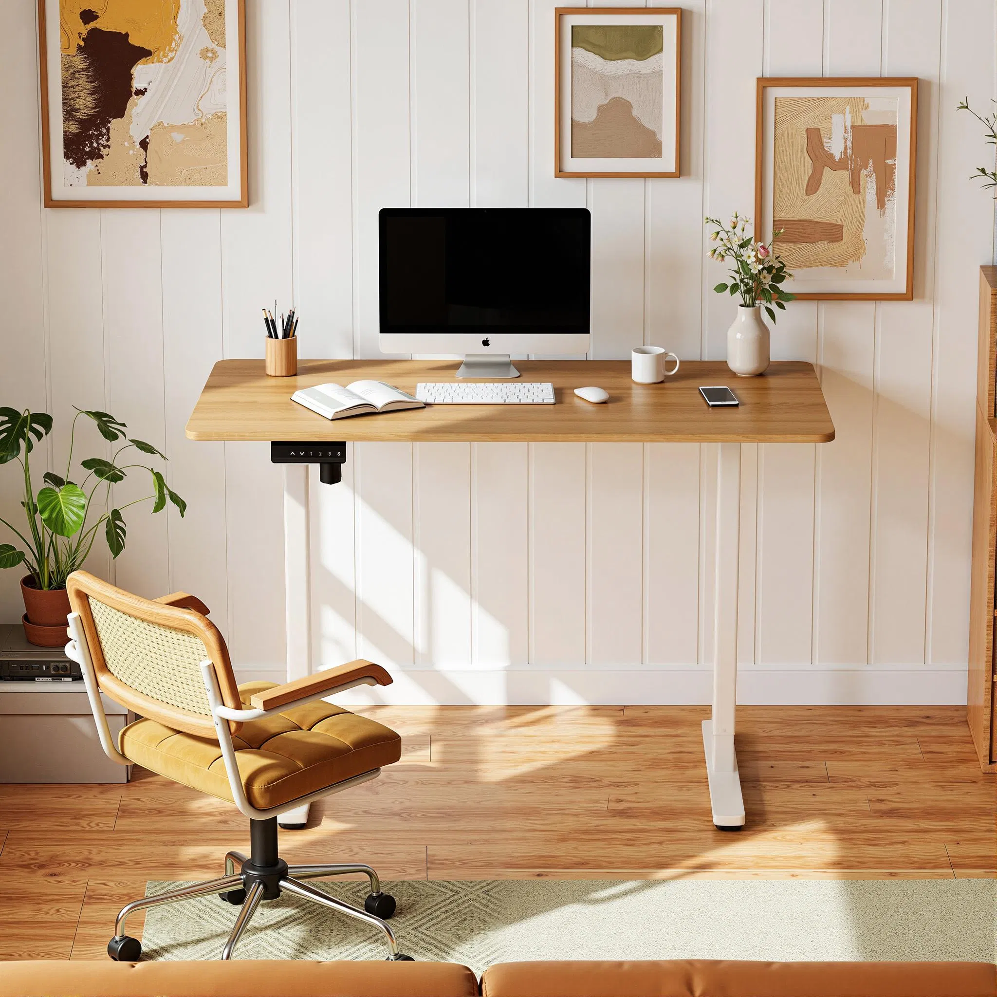 Prorials Furniture Sit Stand Laptop Table Height Adjustable Executive Office Standing Desk