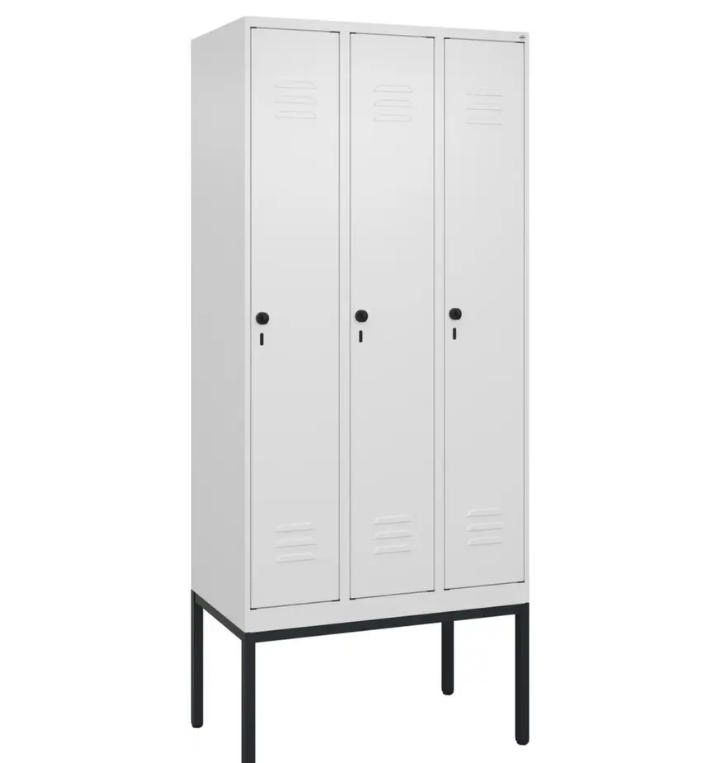 Durable Steel Poolside Bench with Built-in Storage Locker