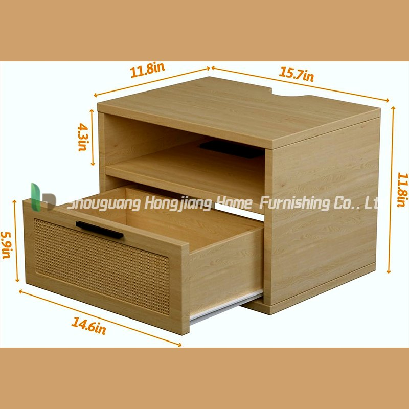 Floating Custom Color &amp; Style Minimalist Modern Wooden Nightstand for Bedroom