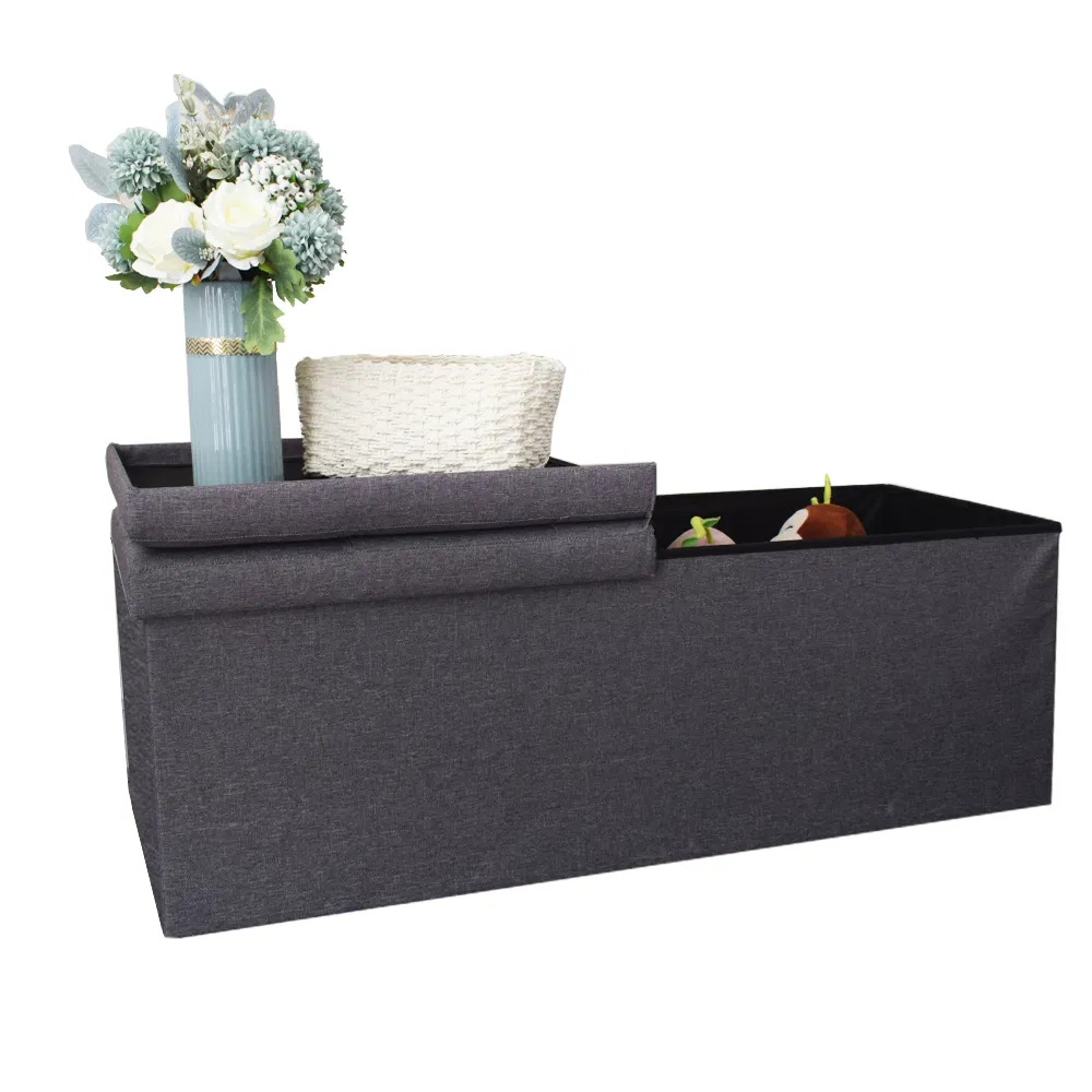 Extra Large Folding Storage Ottoman Bench for Livingroom with Removable Lid