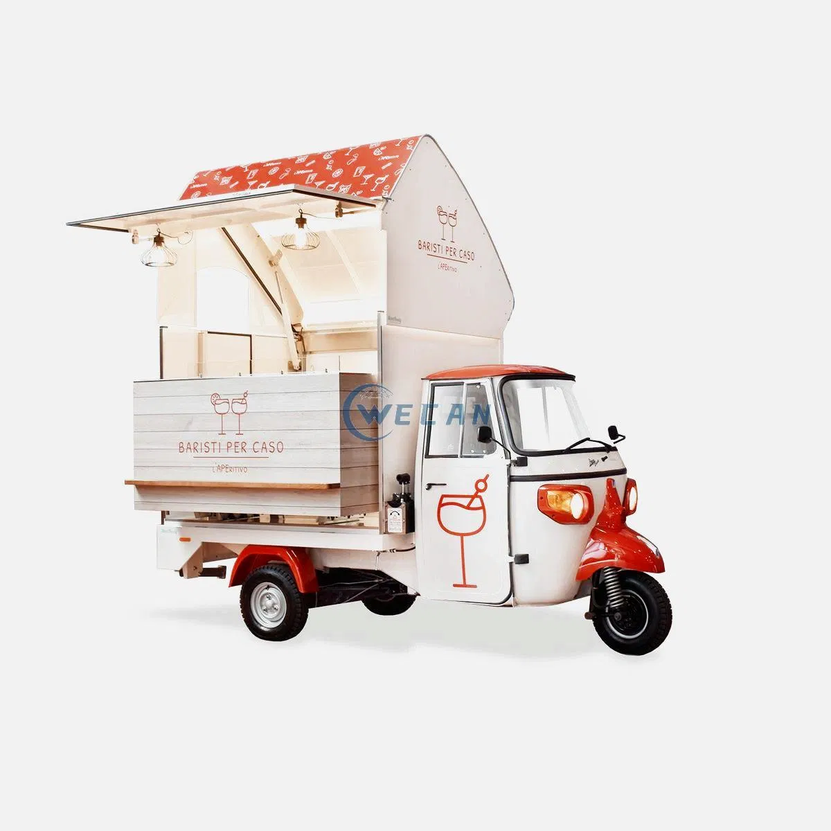 Mobile Piaggio Chocolate Cart Melting Premium Bars Cart