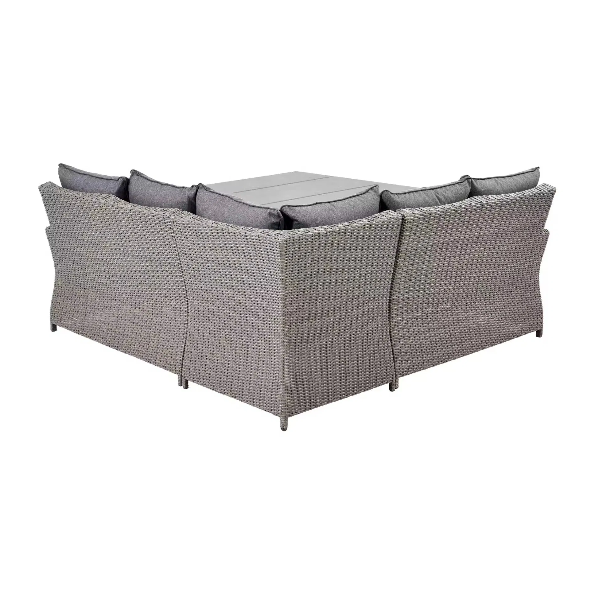 Patio Rattan Furniture Backyard Dining Table and Chair Outdoor Wicker Sectional Garden Modern Outdoor Sofa