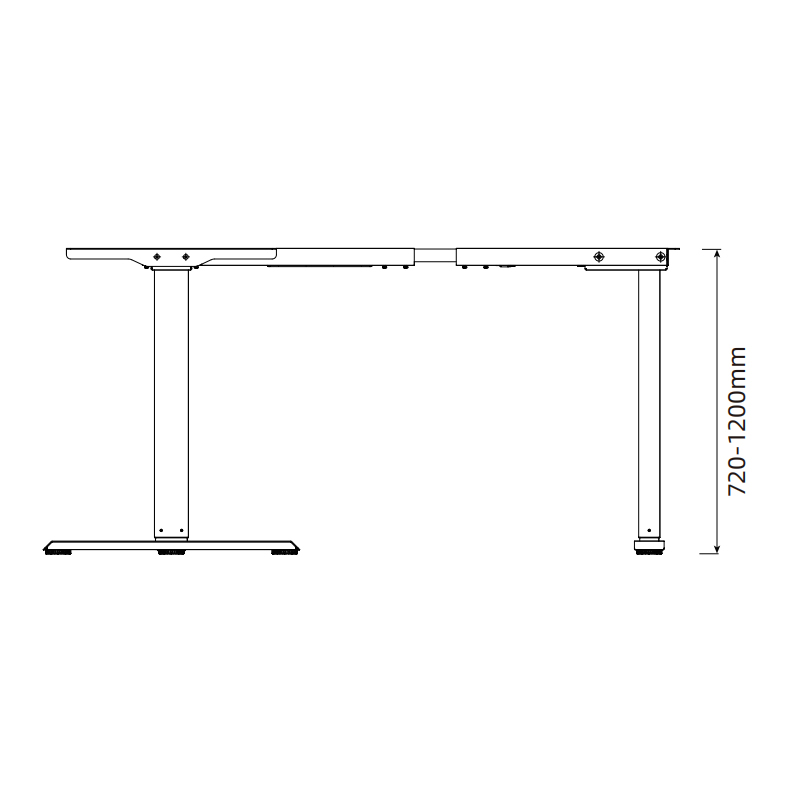 High Quality Modern L-Shaped Triple Motor Standing Desk Ergonomic Sit-Stand Desk for Workstation