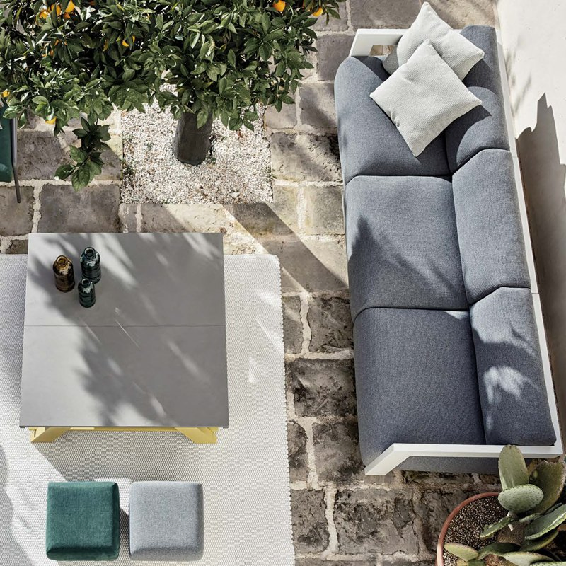 Nordic Style Teak Leisure Balcony Lounge Courtyard Living Room Sectional Furniture Outdoor Garden Patio Sofa