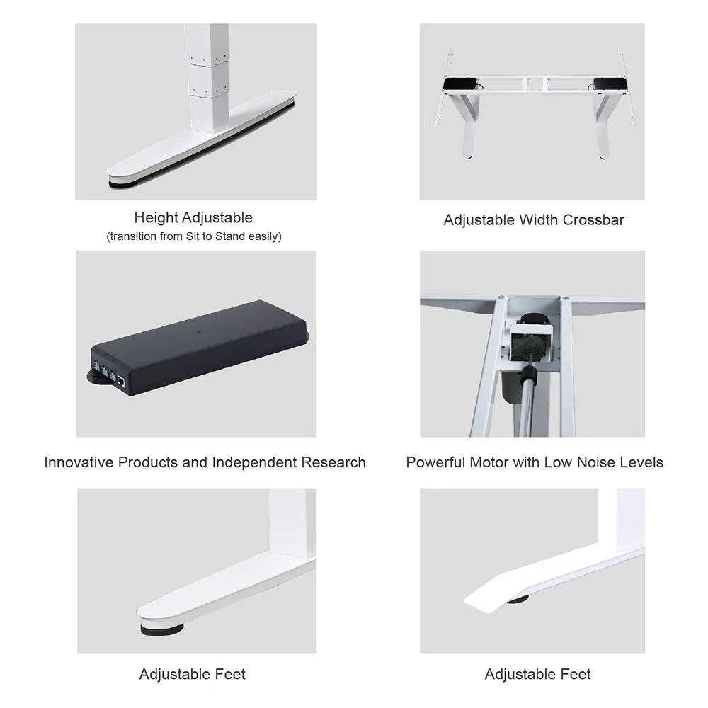 Charmount Dual Motor Electric Table Stand up Lifting Standing Height Adjustable Mobile Standing Desk
