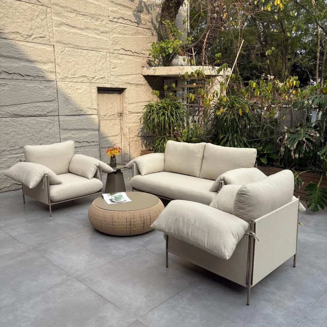 All Weather Aluminium Sofa Sets Outdoor Furniture Leisure Sectional Garden Patio Sofa