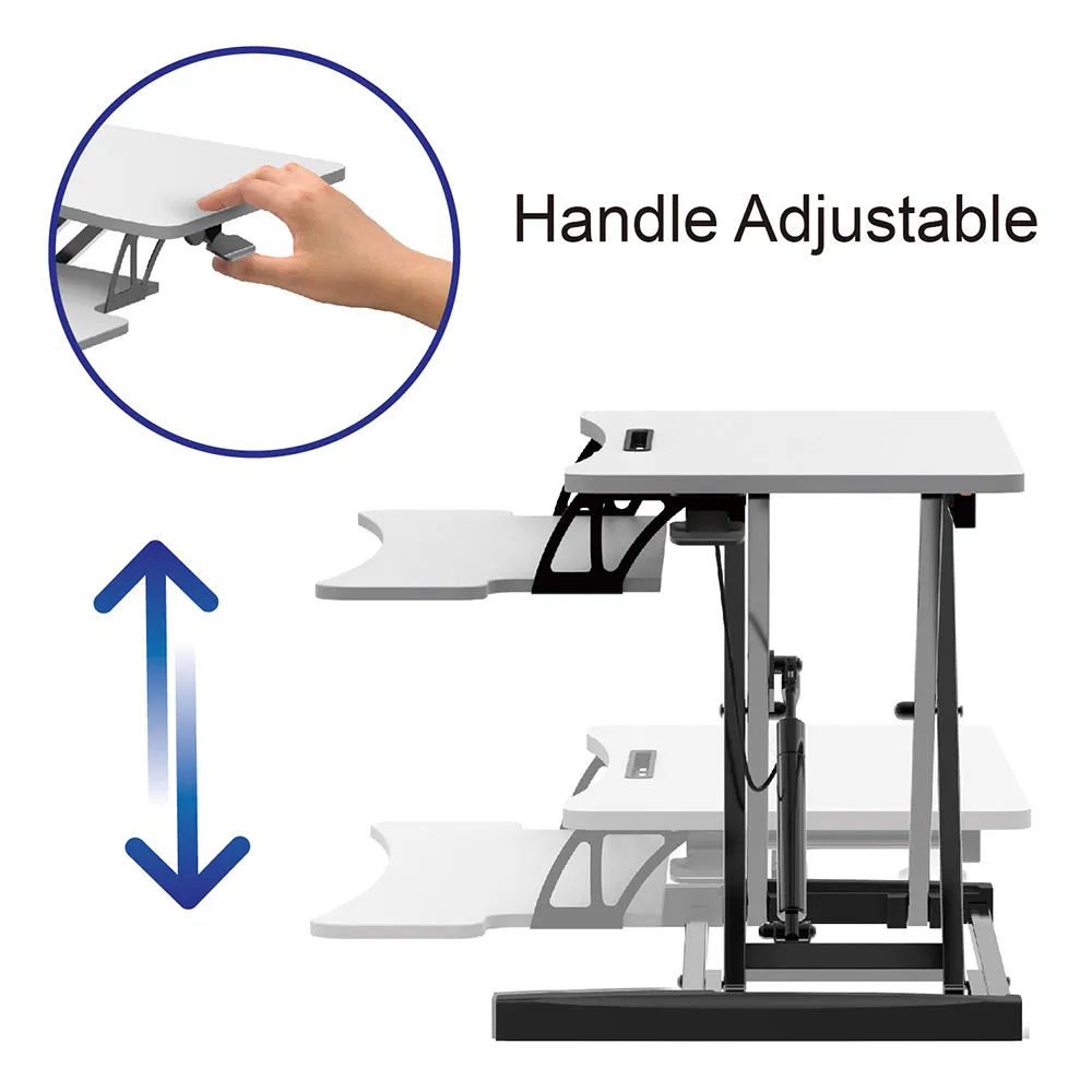 Charmount Ergonomic Pneumatic Height Adjustable Laptop and Computer Office Standing Desk Converter