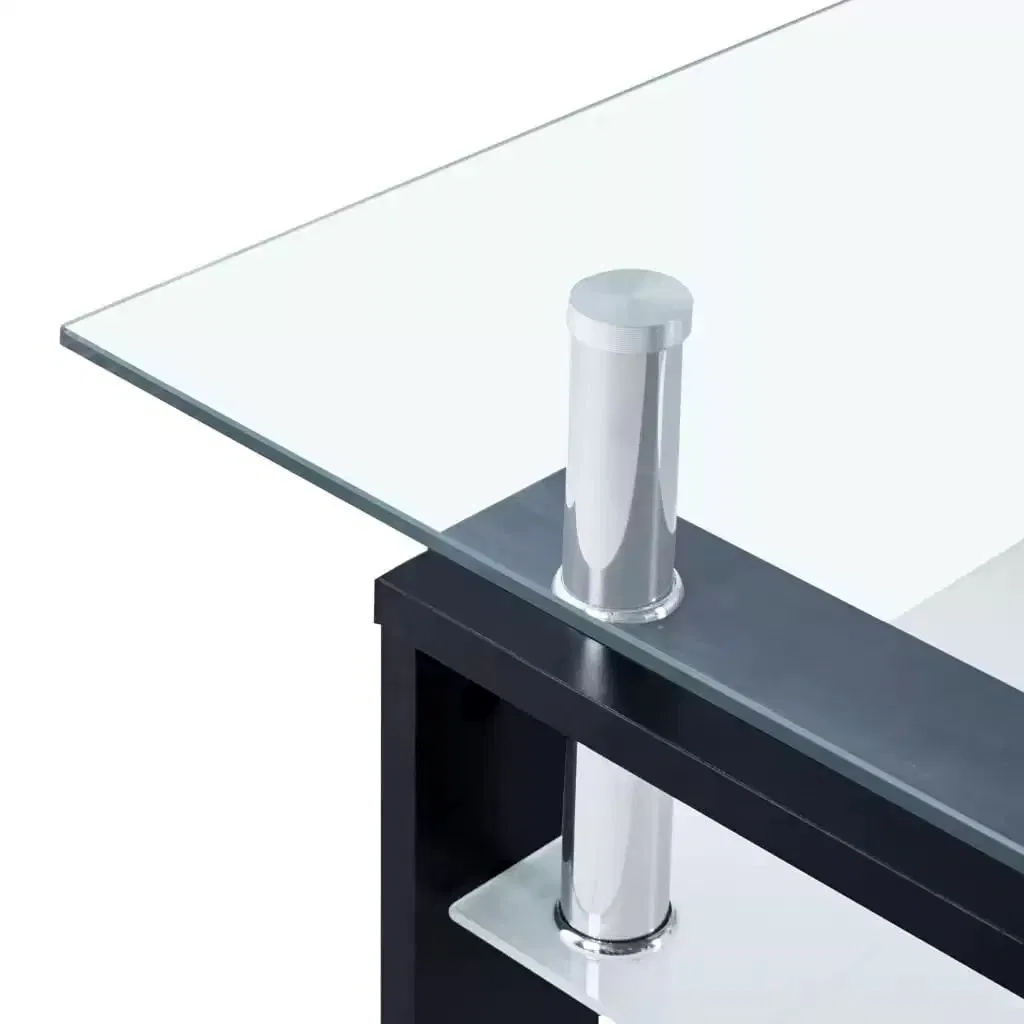 Traditional High-End Rectangular Tempered Glass Table for Living Room and Home