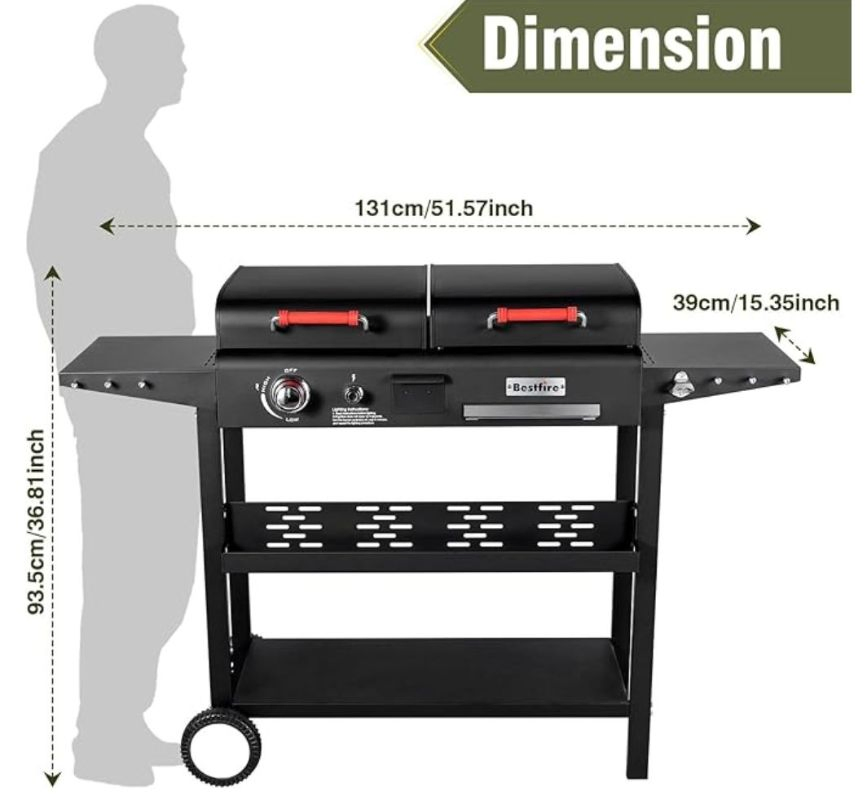 Grill Carts Portable Patio Bar Cart Steel Kitchen Storage Cart