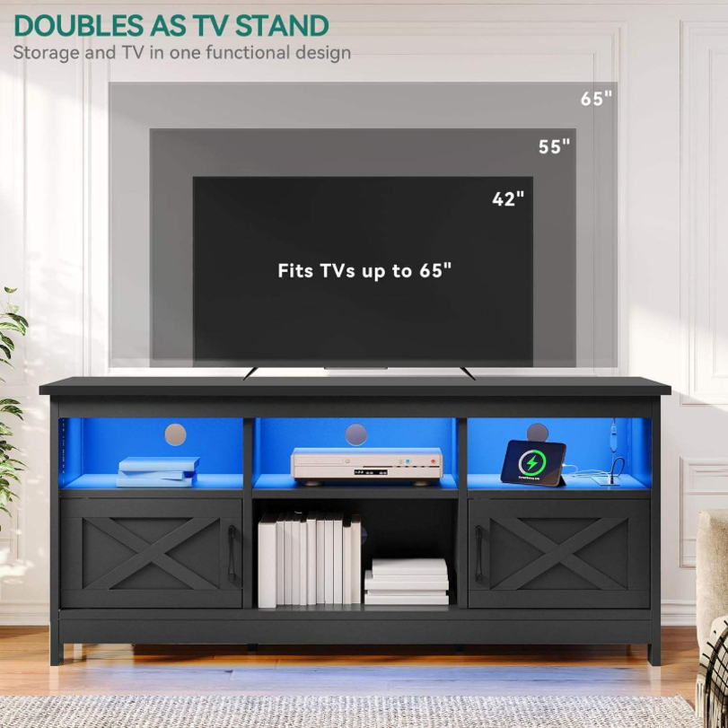 Living Room Bedroom Hotel Modern Contemporary LED Light TV Stands