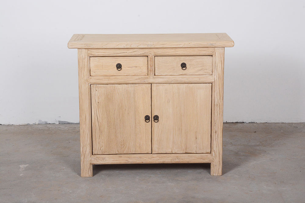 Solid Recycled Elm Two-Door Sideboard for Elegant Dining Rooms
