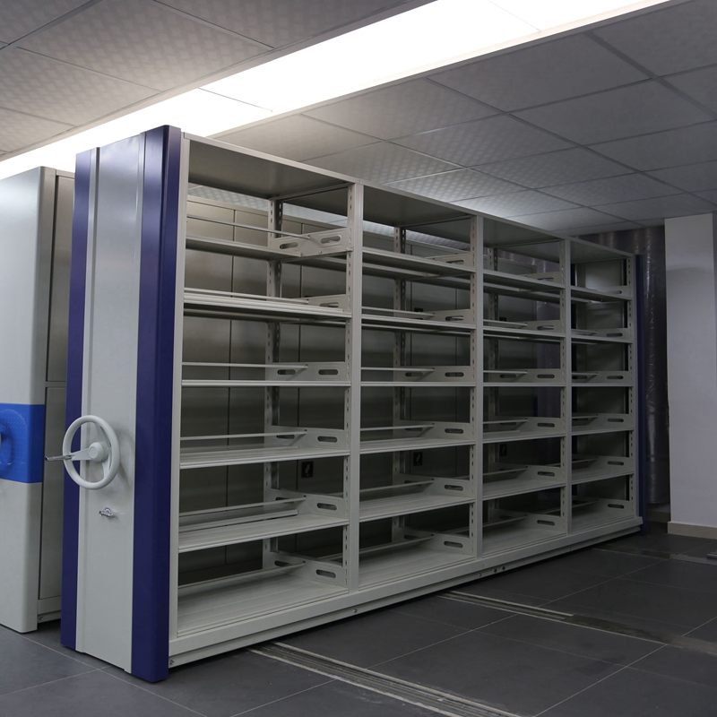 Customized Library Compact Shelving Space-Saving High-Density Book Shelf Manual Mobile Shelving