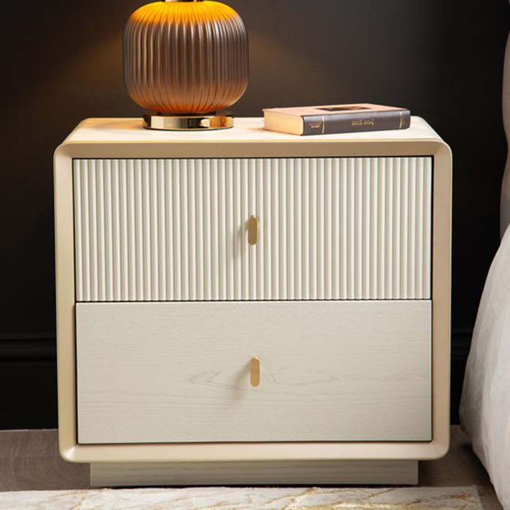 [Modern Simple Wind] Solid Wood Bedside Cabinet with Drawer Locker Bedroom Bedside Cabinet Small Storage Cabinet Nightstands