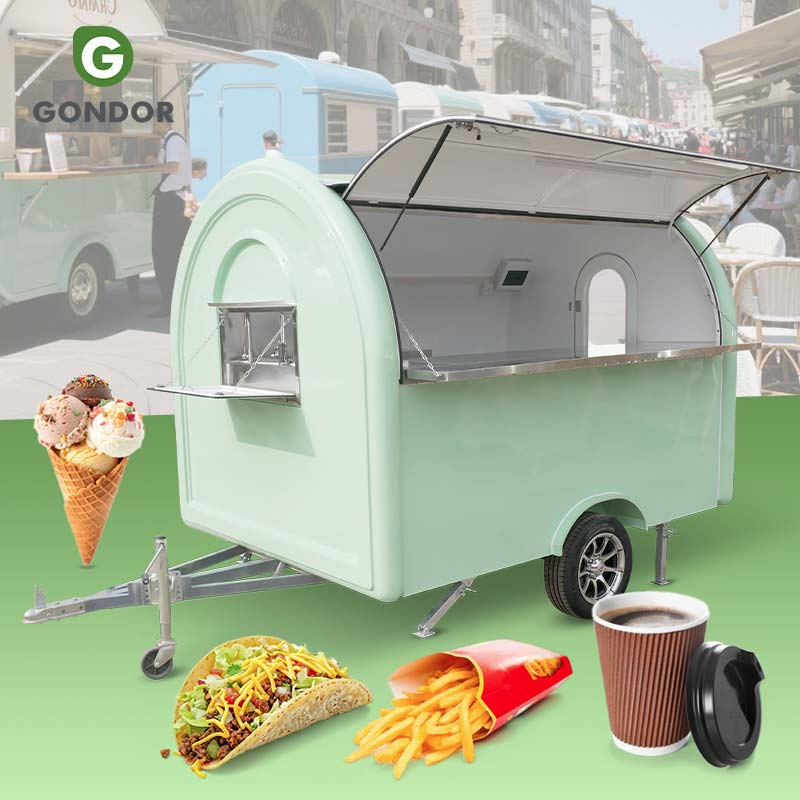 Fully Equipped Kitchen Carro De Comida Movil Car Mobile Bar Horse Coffee Food Trailer Juice Dessert Gelato Candy Cart